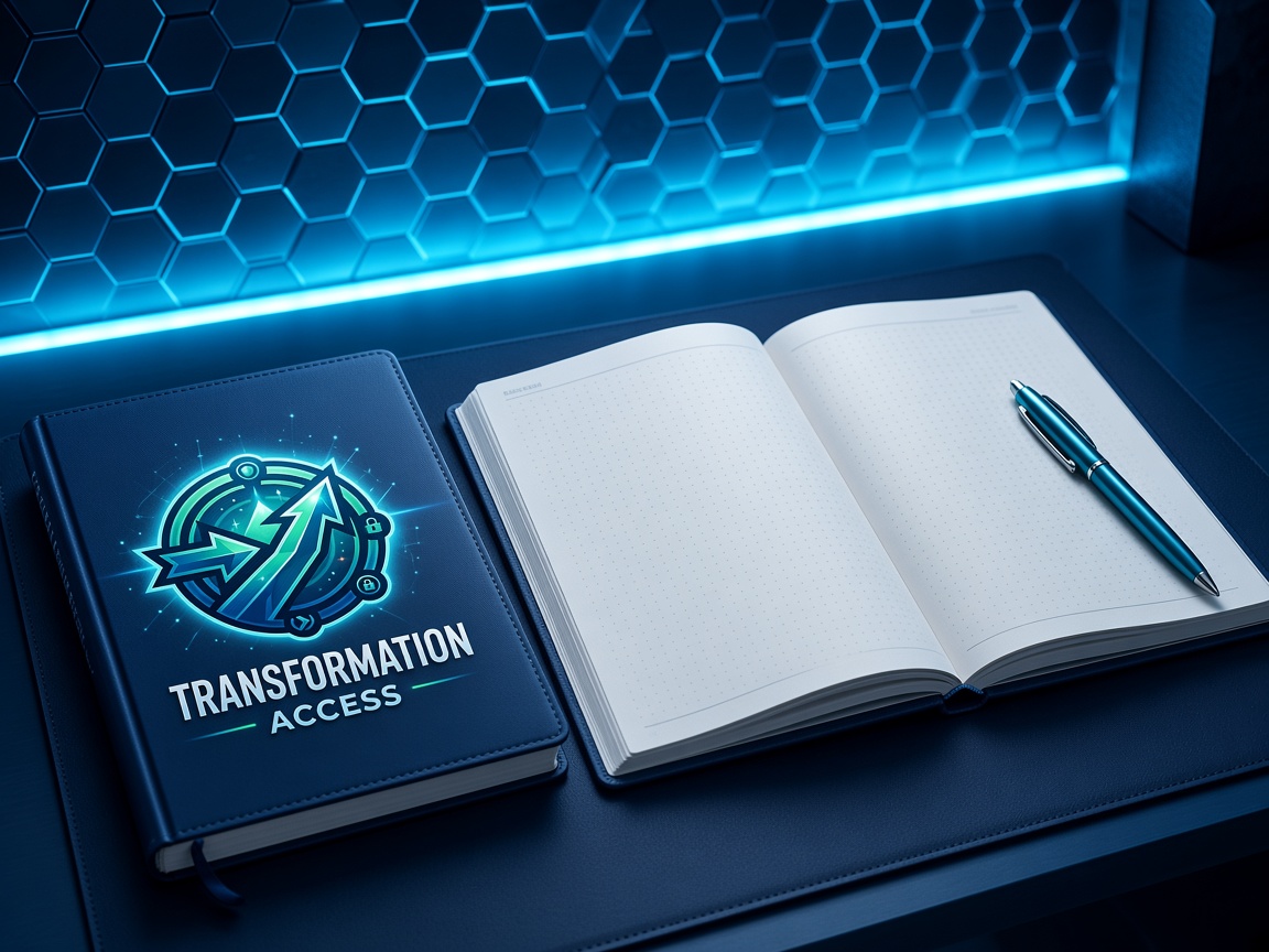 Planner under cyan light